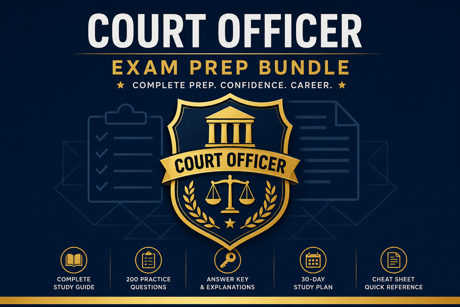 Court Officer Exam Prep Bundle cover