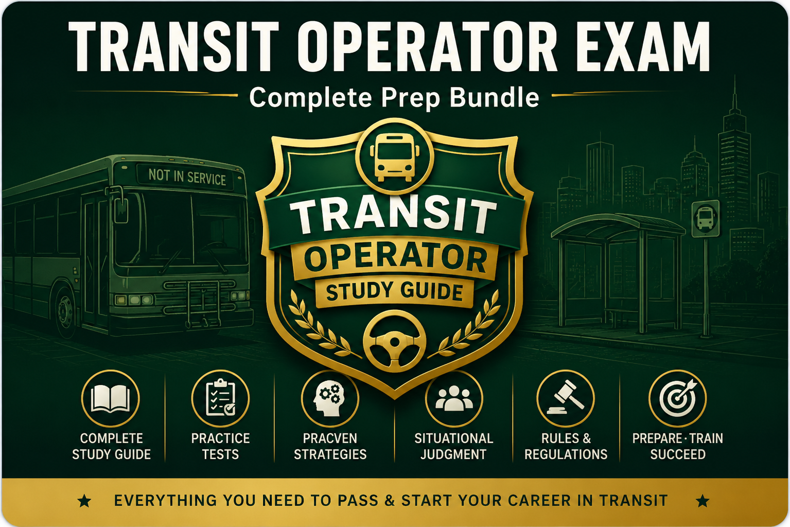 Transit Operator Exam Prep Bundle cover