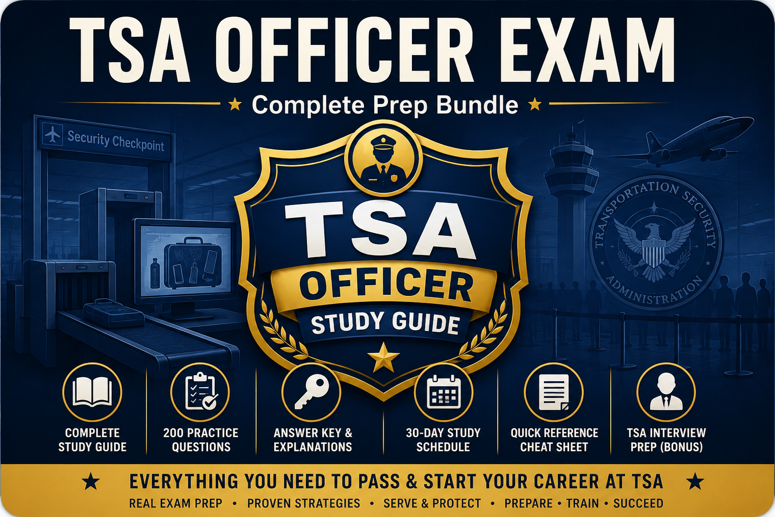 TSA Officer Exam Prep Bundle cover